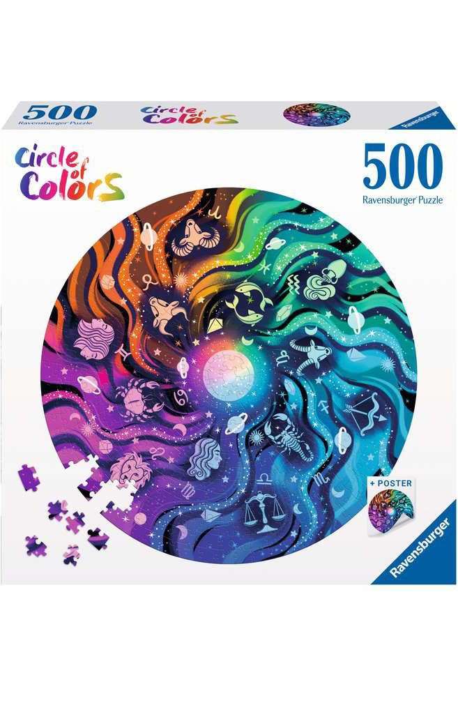 Round puzzle - circle of colors - Astrology