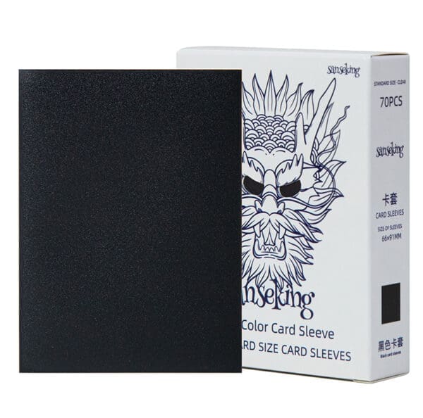 Sanseking White Dragon tournament sleeves 70 stuks black
