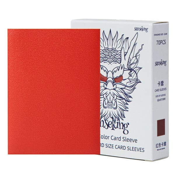 Sanseking White Dragon tournament sleeves 70 stuks red